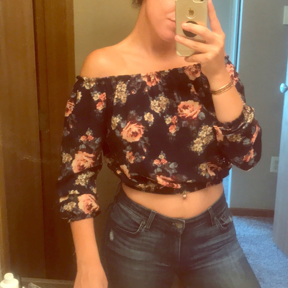 Off the shoulder crop top